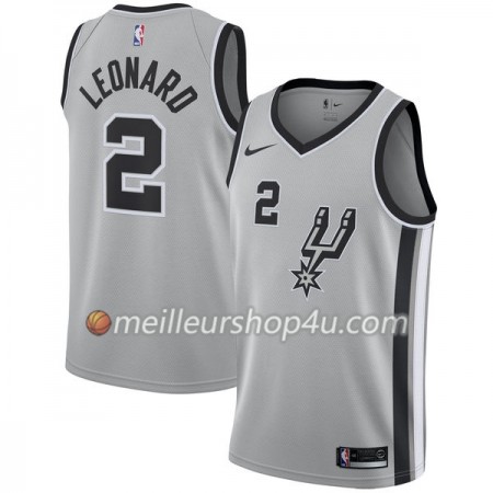 Maillot Basket Homme San Antonio Spurs Kawhi Leonard 2 Nike 2017-18 Gris Swingman